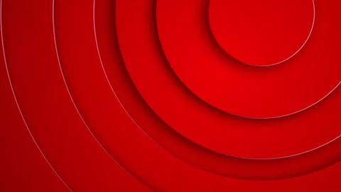 3D gradient background. Red paper cut out circle pattern in layers. Loop Stock Footage 277705039