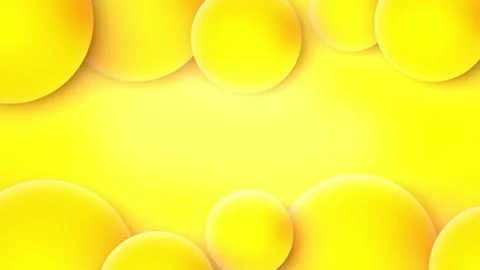 3D gradient ball background wallpaper video footage. Yellow balls floating .. Stock Footage 246992441