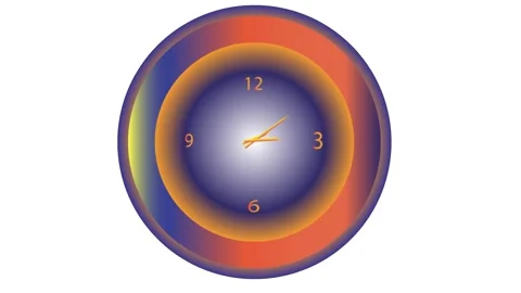 3d gradient clock and white background motion video Stock Footage 169946005