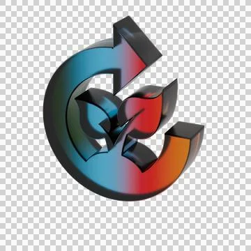 3D Gradient Compost symbol icons Illustrazione stock