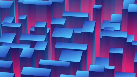 3D Gradient Cubes, abstract, background, square, cube. Video stock 243838362