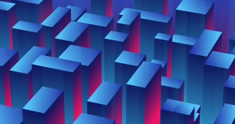 3D Gradient Cubes Animation Vidéo 234791611