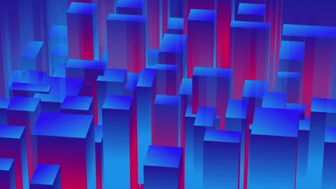 3D gradient cubes animation Stock Footage 245055828
