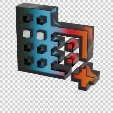 3D Gradient Domain Add symbol icons Stock Illustration