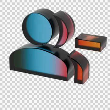 3D Gradient Group Remove symbol icons Stock Illustration