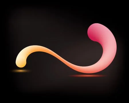 3d gradient liquid effect.Fluid, dynamic,vibrant Illustrazione stock