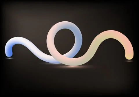 3d gradient liquid effect.Fluid, dynamic,vibrant Illustrazione stock