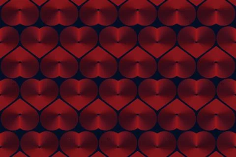 3D Gradient Love Pattern on Dark Background Stockillustratie