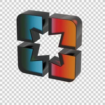 3D Gradient Pages symbol icons 스톡 일러스트