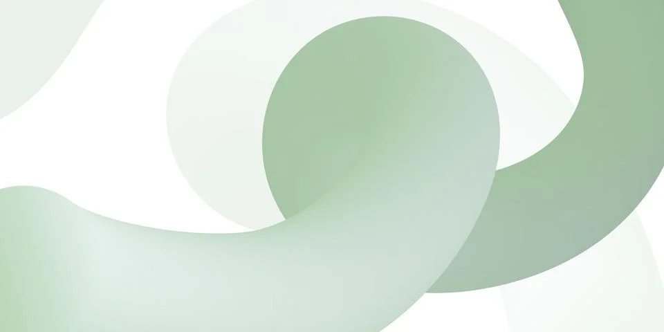 3d gradient pipe Wavy dynamic gentle green figure. Vector Illustration.Modern Stock Illustration