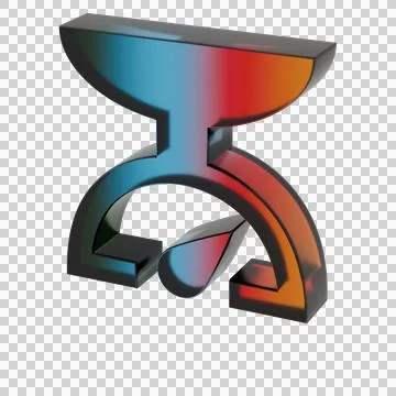 3D Gradient Scale symbol icons Stock Illustration