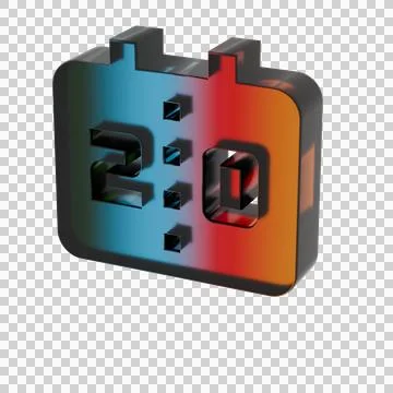 3D Gradient Scoreboard symbol icons Stock Illustration