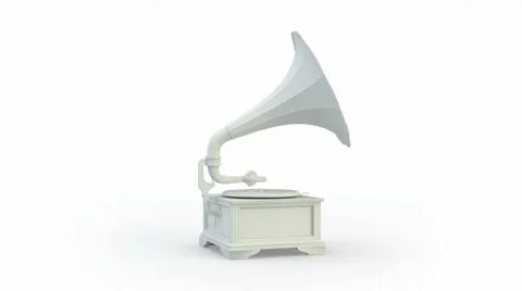 3d gramophone Stock Footage 722781