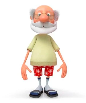 3d grandfather Stock Illustration