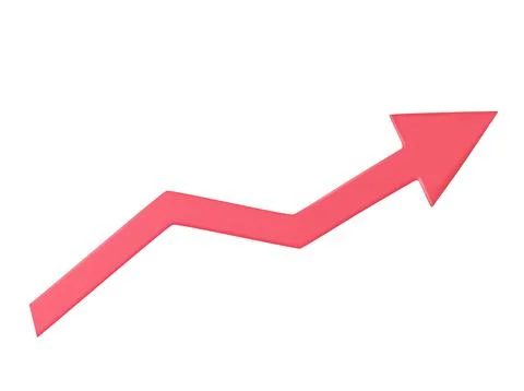 3d Graph arrow up. Stock Illustration