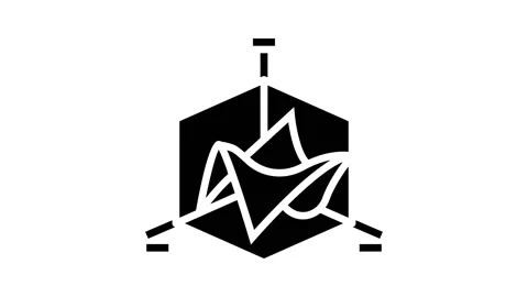 3d graph glyph icon animation Stock Footage 222846620