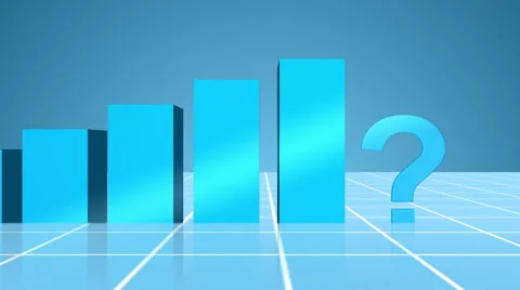 3D Graph Growth and Uncertain Future 4K Video stock 43640835