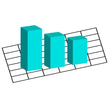 3D graph isolated on white background Stock Illustration