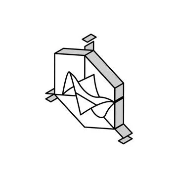 3d graph isometric icon vector illustration Illustrazione stock