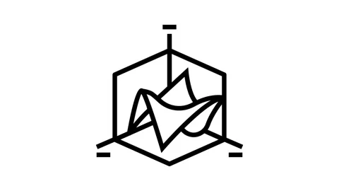 3d graph line icon animation Stock Footage 224350882