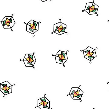 3d graph vector seamless pattern Illustrazione stock