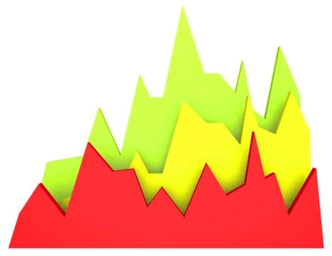 3d graph on white background Stock Illustration