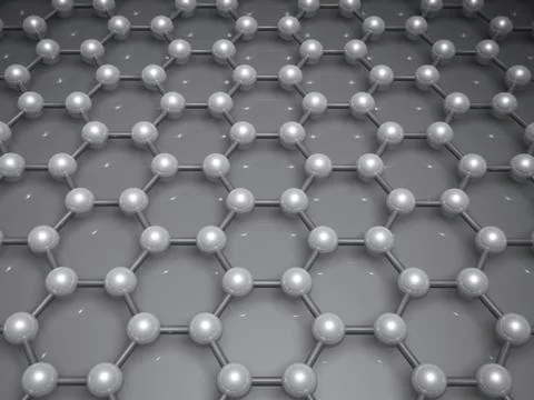 3d graphene structure molecular model イラスト素材