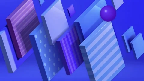 3D graphic abstract background  geometric shapes and patterns,  digital pres Stock Footage 330452478