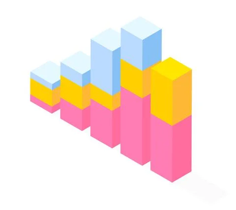 3d graphic, business statistics, visualization of chart, analysis information Stock Illustration