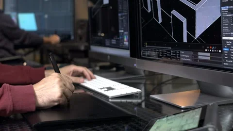 3D Graphic Designer Stock-Footage 200707061