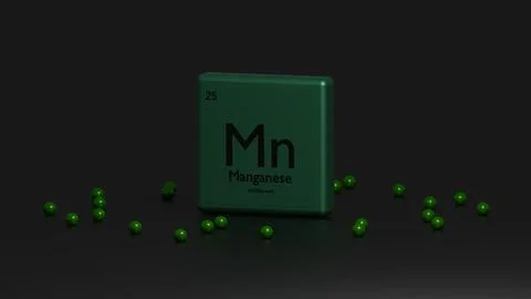 3d graphic representation chemical element science manganese Иллюстрация