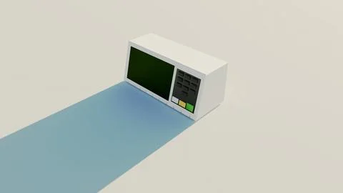 3d graphical representation of electronic ballot box Иллюстрация