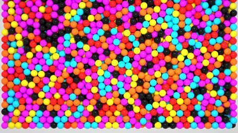 3d graphics. Random plastic multi-colored balls. Lots of little colored balls Stock Illustration
