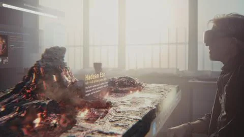 3D graphics simulation of the Earth's evolution process Stock Photos