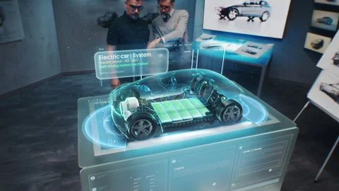 3D graphics of vehicle high-tech developing 스톡 동영상 251041987