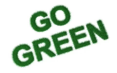 3d grass go green Illustrazione stock