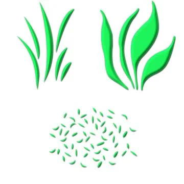 3D Grass Stock Illustration