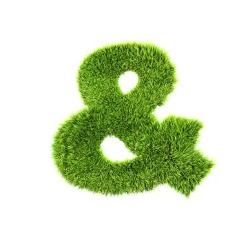 3d grass sign isolated on white background - &amp; Stock Illustration