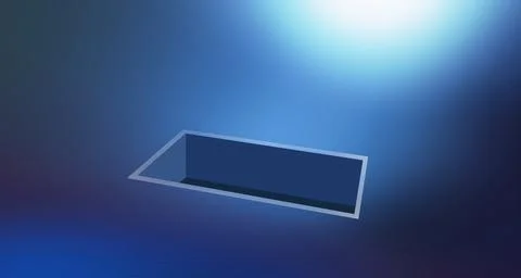 3d grave hole in a blue background concept series Иллюстрация