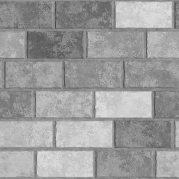 3D Gray brick seamless pattern Stock Photos