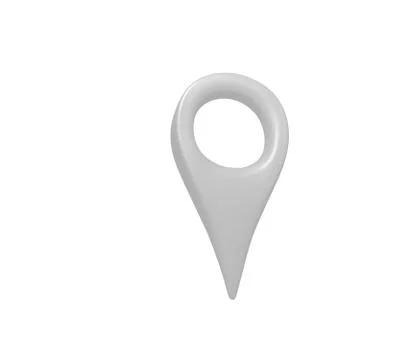 3D gray map pointer. 3D rendering Stock Photos