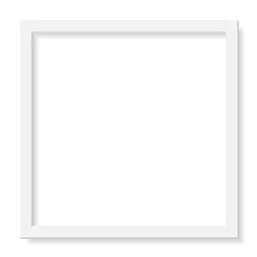 3D gray square frame paper cut style on white background graphic illustration Stock Illustration