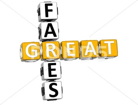 3d great fares crossword Stock Illustration
