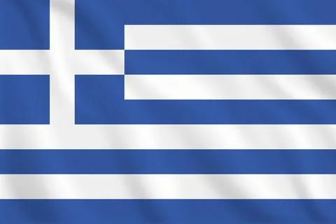 3D Greece waving flag pattern background. Realistic national flag design. A.. 스톡 일러스트