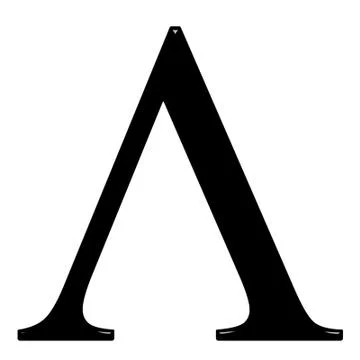 3D Greek Letter Lambda Stock Illustration