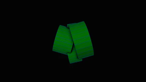 3d green animation cubes on the dark background Stock Footage 208808634