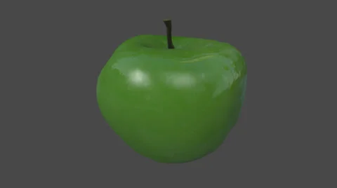 3D Green Apple Loop Rotating (Alpha) Stock Footage 27738989