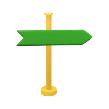 3D green arrow direction. Vector stock illustration isolated on white background Stock Illustration