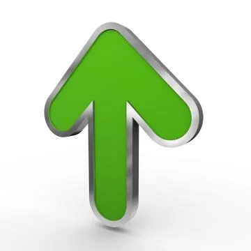 3d green up arrow Stock Illustration