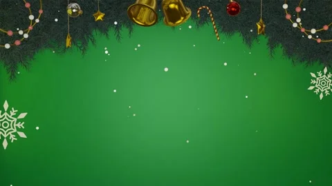 3D Green background natal or christmast and happy new years Stock Footage 257387687